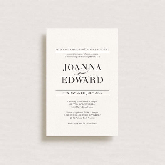 Elegance Wedding Invitation - Printable File