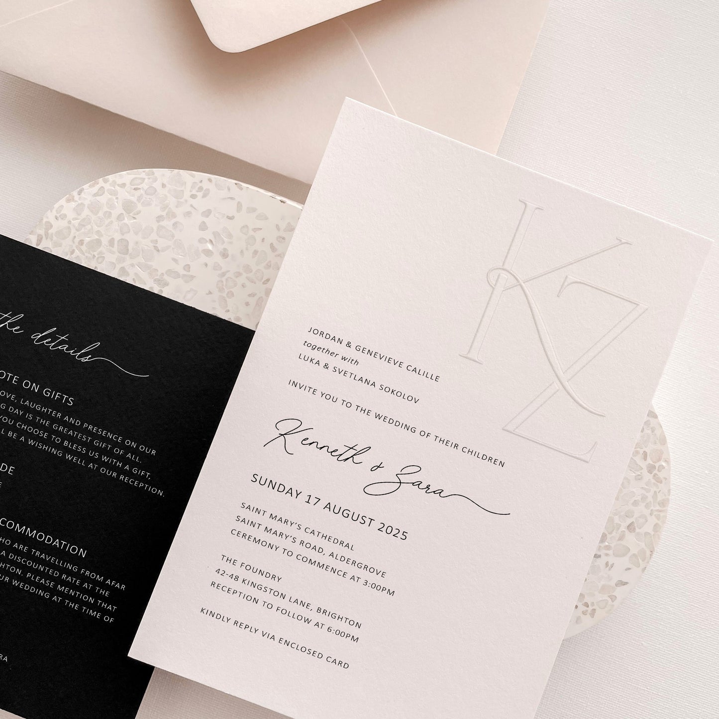 In Script Wedding Invitation