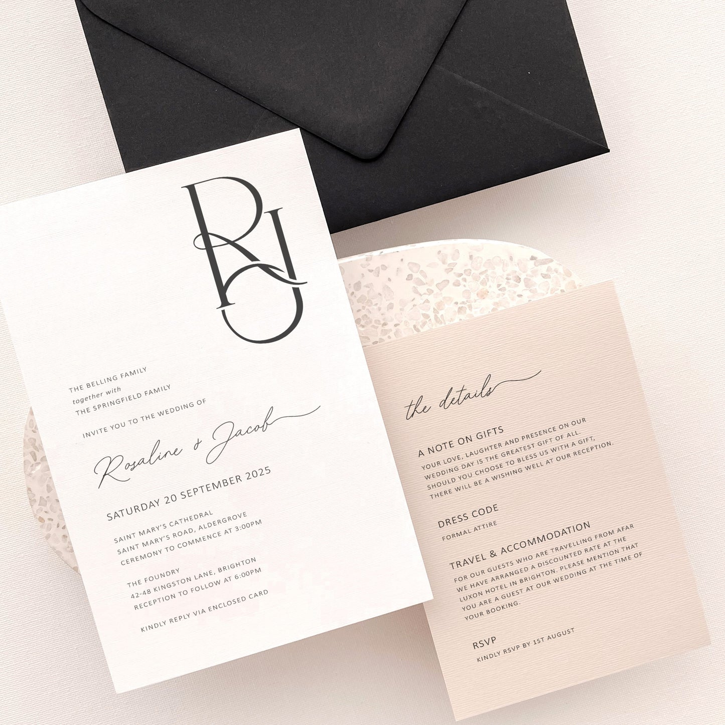 In Script Wedding Invitation