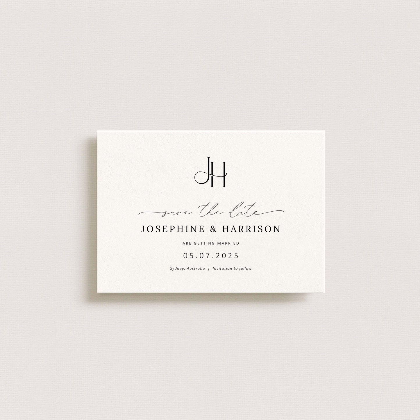 Monogram Save The Date