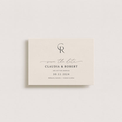 Monogram Save The Date