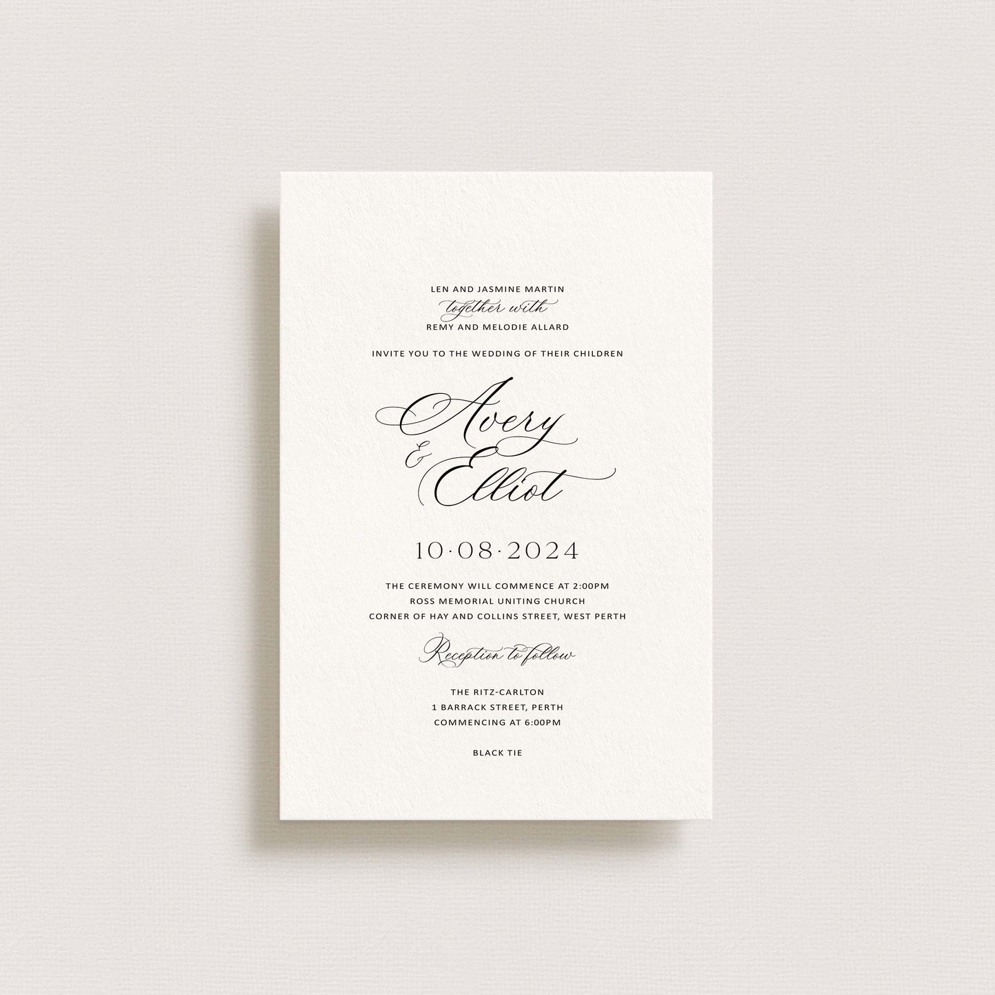 Promenade Wedding Invitation - Printable File