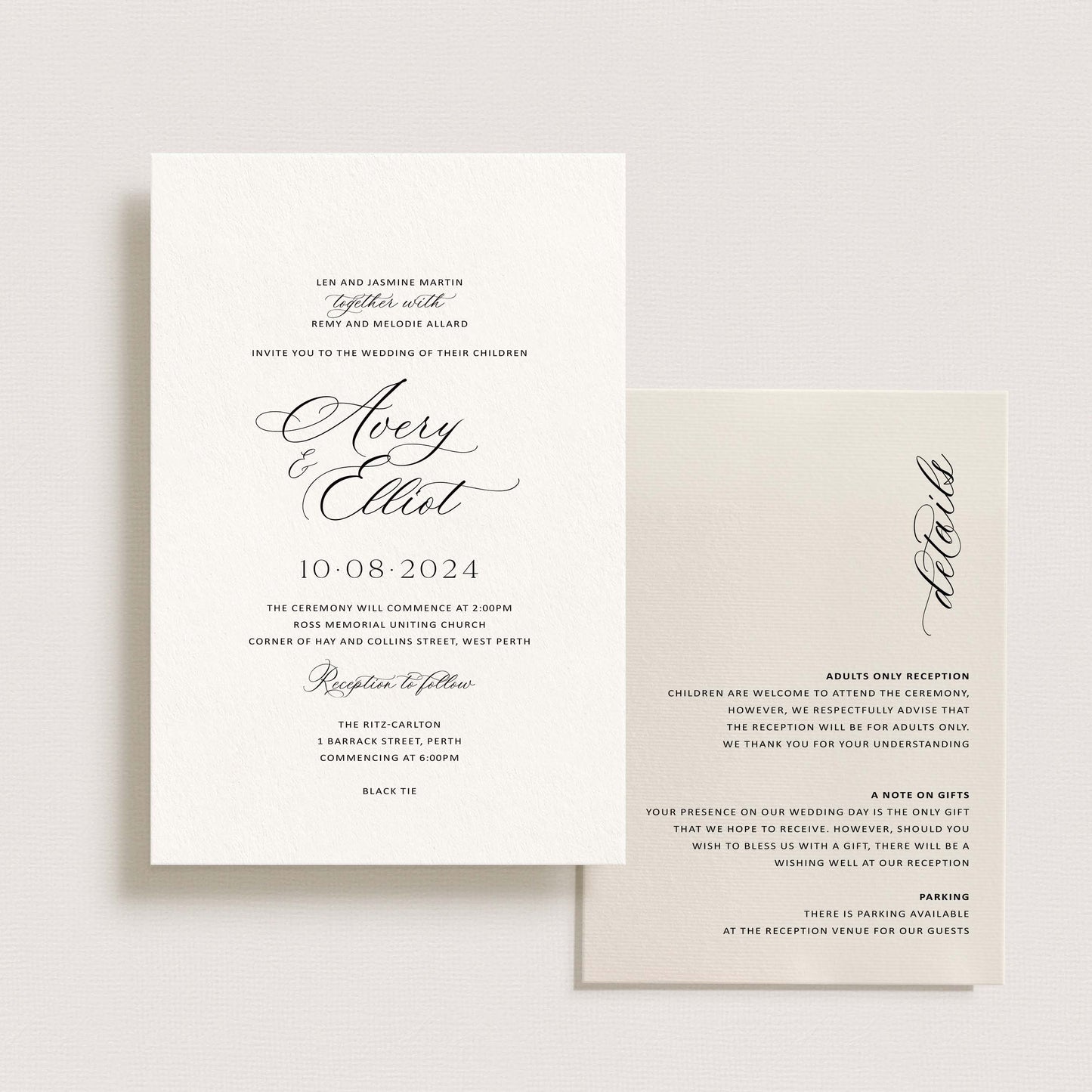 Promenade Wedding Invitation - Printable File