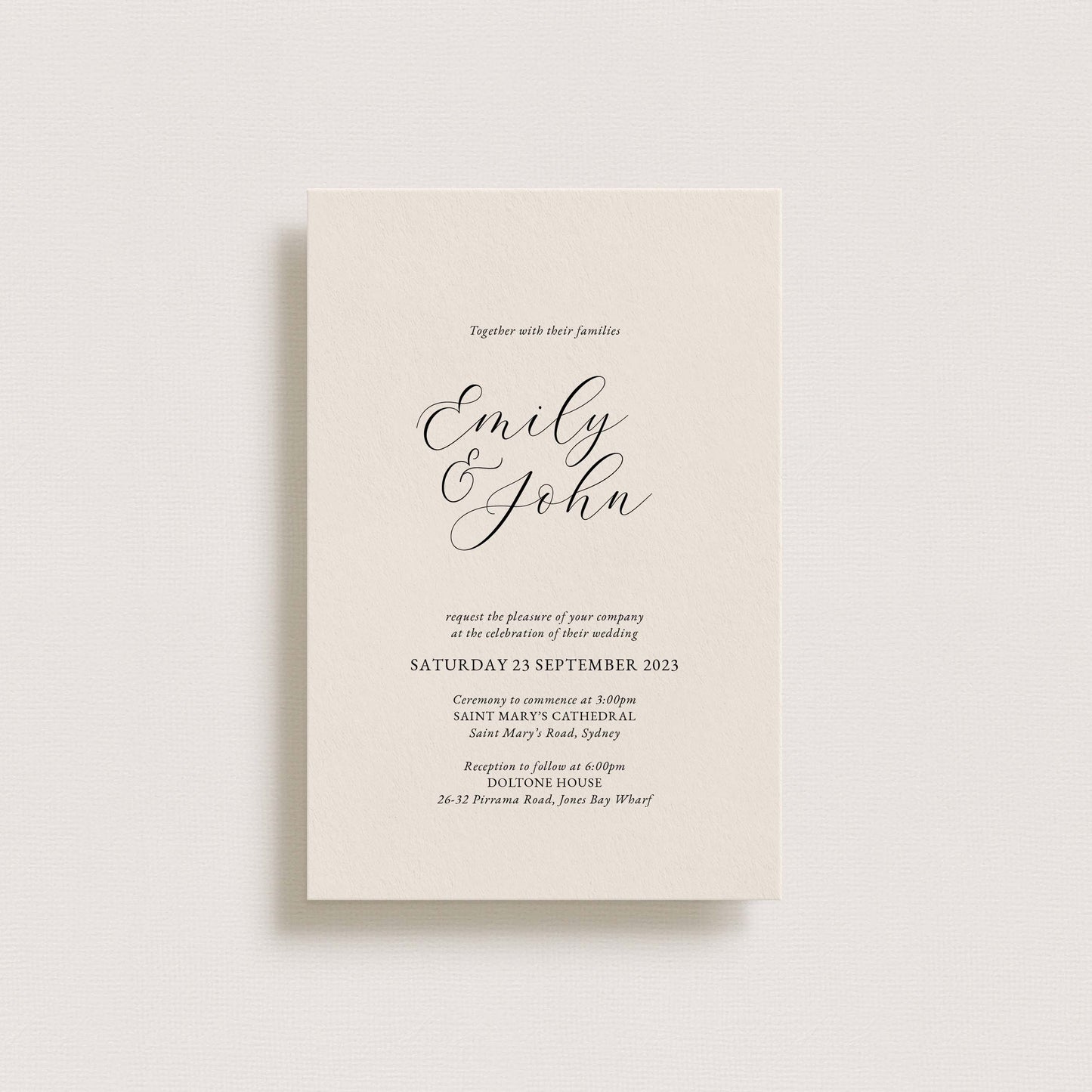 Serenity Wedding Invitation - Printable File