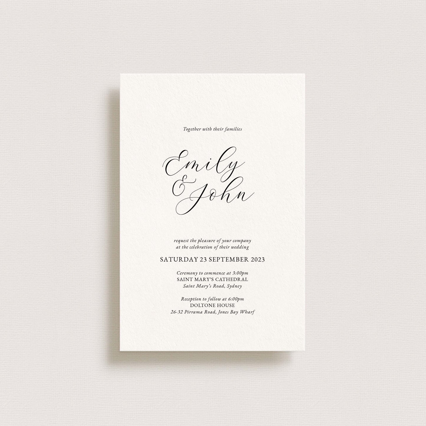 Serenity Wedding Invitation